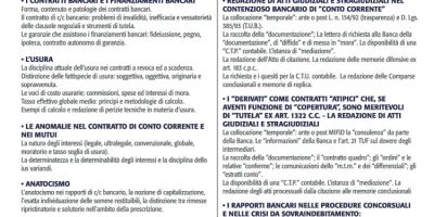 Corso in diritto e contenzioso bancario 2018