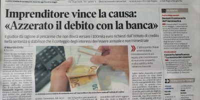 Il Centro – Imprenditore vince la causa: «Azzerato il debito con la banca»