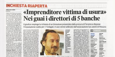 Il Centro: «Imprenditore vittima di usura» Nei guai i direttori di 5 banche